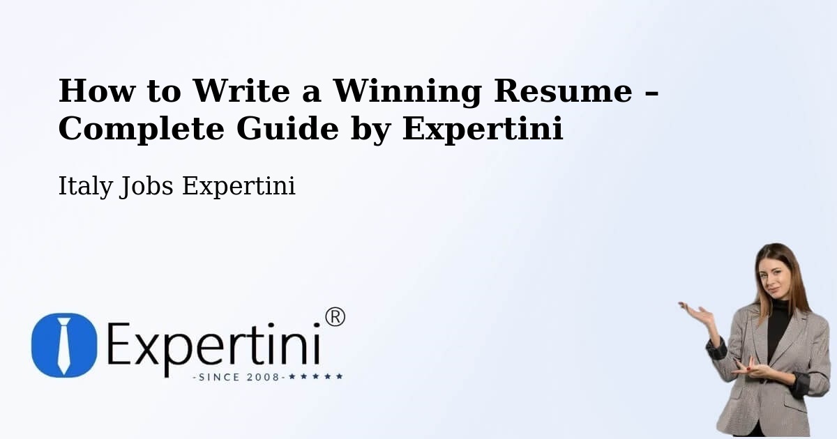 Resume Writing Guide for Job Seekers – Mendatica - Mendatica, Italy Jobs Expertini