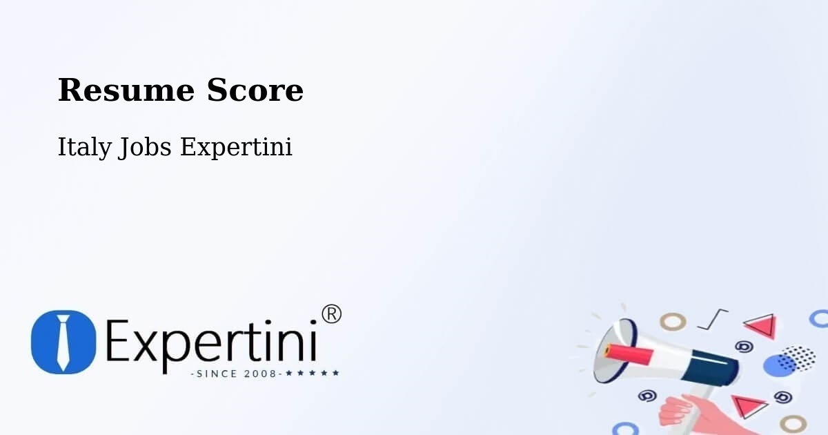 Resume Score & Job Description Match Tool – Mendatica - Italy Jobs Expertini